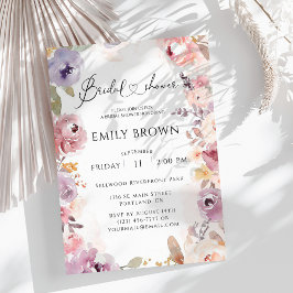 Invitación Flores silvestres, elegante ducha de novia