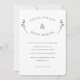 Invitación Flores Silvestres Elegantes De Presupuesto Todo En