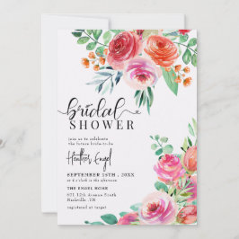 Invitación Flores silvestres elegantes | Ducha de novias de v