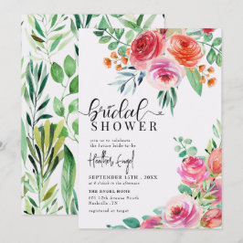 Invitación Flores silvestres elegantes | Ducha de novias de v