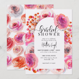 Invitación Flores silvestres elegantes | Ducha de novias de v