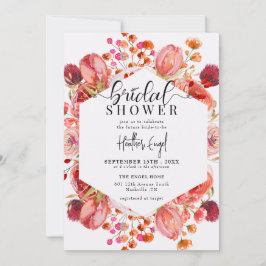 Invitación Flores silvestres elegantes | Ducha de novias de v