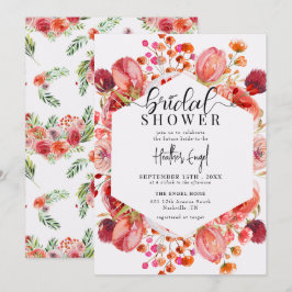 Invitación Flores silvestres elegantes | Ducha de novias de v