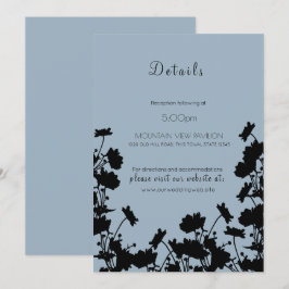 Invitación Flores silvestres en la página Detalles de la tint