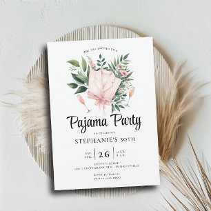Invitación Flores silvestres Fiesta de Sleepover para adultos