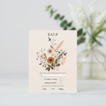 Flores Silvestres Floral Vintage Bohemio Boda RSVP