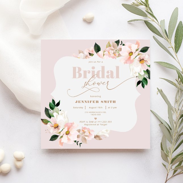 Invitación Flores silvestres florales de Rubor Ducha de novia (Subido por el creador)