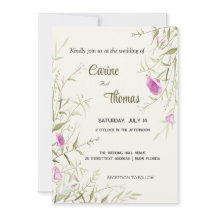 Flores silvestres, flores hermosas, boda dibujado