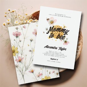 Invitación Flores silvestres miel mamá para beberse ducha
