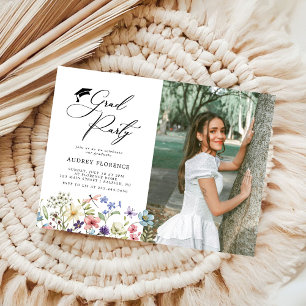 Invitación Flores Silvestres Modernas Foto Floral Fiesta de G