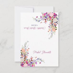 Invitación Flores silvestres modernas guión guión de baño de