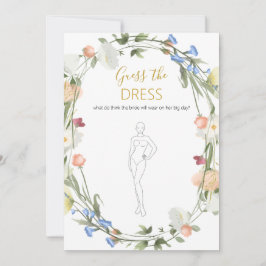 Invitación Flores silvestres, novia adivina el juego del vest