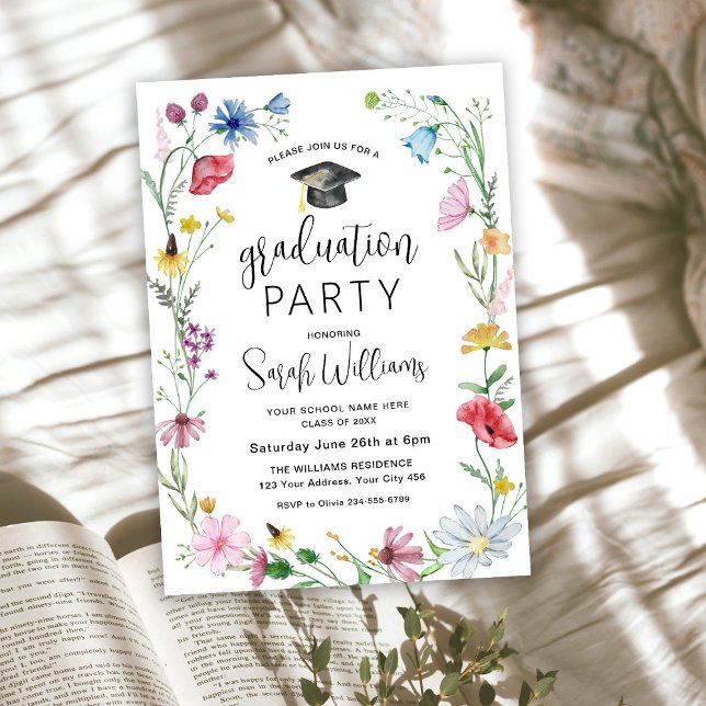 Invitación Flores Silvestres para Fiesta de Graduación (Subido por el creador)