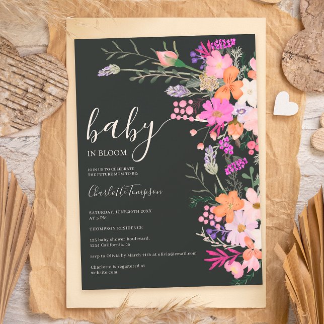 Invitación Flores silvestres pastel románticas primavera duch (Subido por el creador)