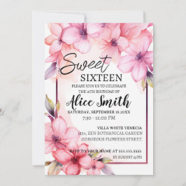Invitación Flores silvestres pastel románticas primavera dulc