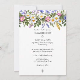 Invitación Flores silvestres Personalizado de acuarela floral