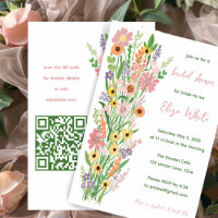Flores silvestres Personalizado pintado a mano QR