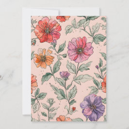 Invitación Flores silvestres primavera verano floral Sweet 16