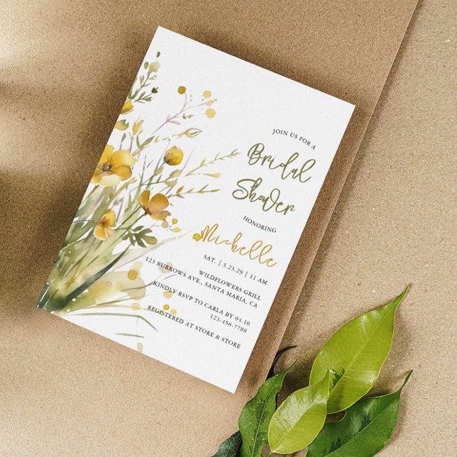 Invitación Flores silvestres primavera verano otoño ducha de  (Subido por el creador)