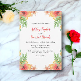 Invitación Flores silvestres románticas acuarela Boda floral