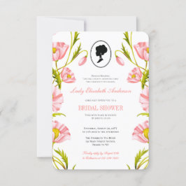 Invitación Flores silvestres rosadas de presupuesto Bridgerto