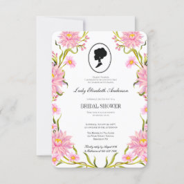 Invitación Flores silvestres rosadas de presupuesto Bridgerto
