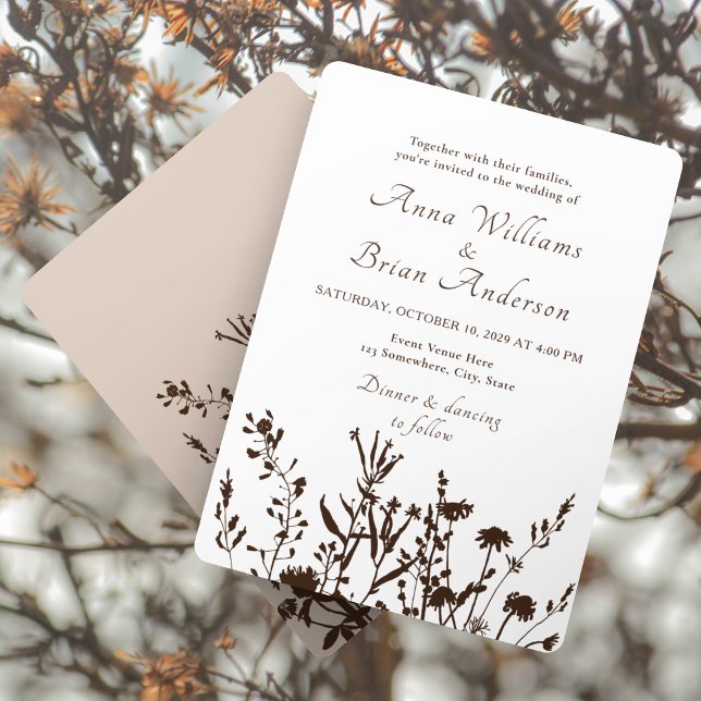 Invitación Flores silvestres rusas caen Boda floral de Meadow (Subido por el creador)