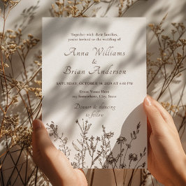 Invitación Flores silvestres rusas caen Boda floral de Meadow