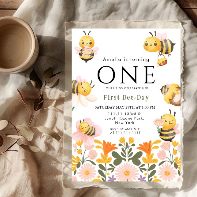 Invitación Flores Silvestres Rústicas Boho Primer Día de la A (Subido por el creador)