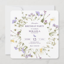 Flores silvestres rústicas púrpuras