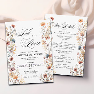 Invitación Flores silvestres se enamoran en detalles de Boda