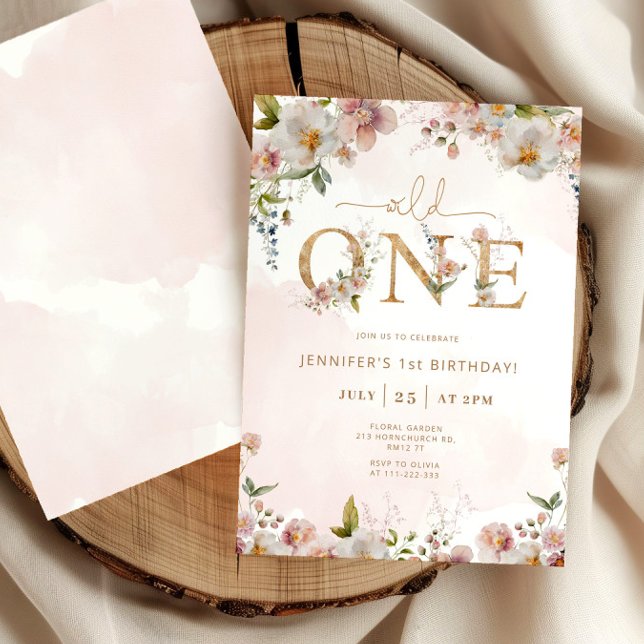 Invitación Flores silvestres silvestres, cumpleaños de chicas (Subido por el creador)