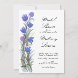 Invitación Flores silvestres verdes de sabio azul Ducha de no