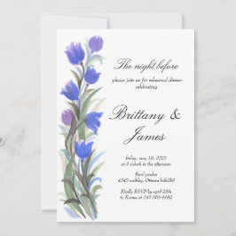 Invitación Flores silvestres verdes de sabio azul Ensayo Cena