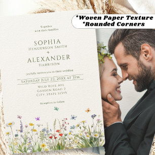 Invitación Flores silvestres y Boda de fotos