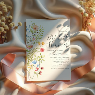 Invitación Flores silvestres y vegetación Boho Garden Ducha d