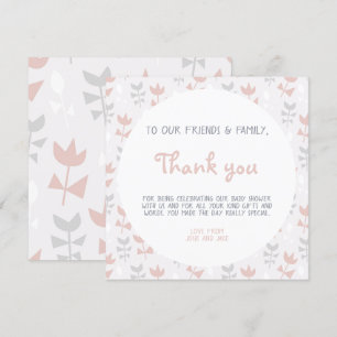 Invitación Flores simples y en tonos pastel