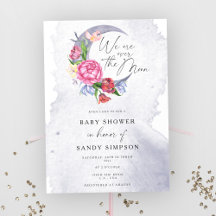 Flores sobre la luna Baby shower