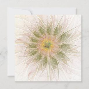 Invitación Flores suaves y tiernas fantasía fractal