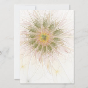 Invitación Flores suaves y tiernas fantasía fractal 
