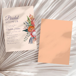 Invitación Flores tropicales coloridas ducha de novia