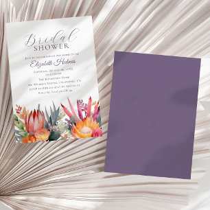 Invitación Flores tropicales coloridas ducha de novia