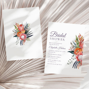 Invitación Flores tropicales coloridas ducha de novia
