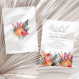 Invitación Flores tropicales coloridas ducha de novia