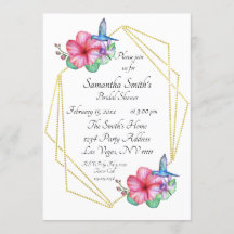 Flores tropicales Hummingbird Bridal Shower