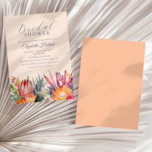 Flores tropicales Peach Fuzz Bridal Shower