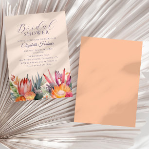 Invitación Flores tropicales Peach Fuzz Bridal Shower