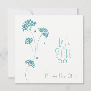 Invitación Flores turquesas cutáneos prometen renovación 25 a