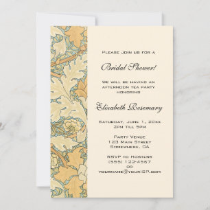 Invitación Flores victorianas antiguas, ducha de novia floral
