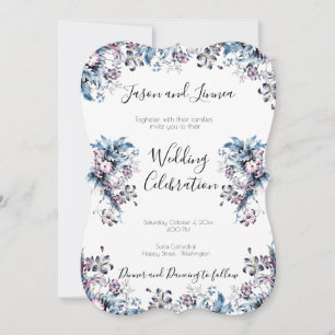 Invitación Flores victorianas elegantes de estilo Art Déco
